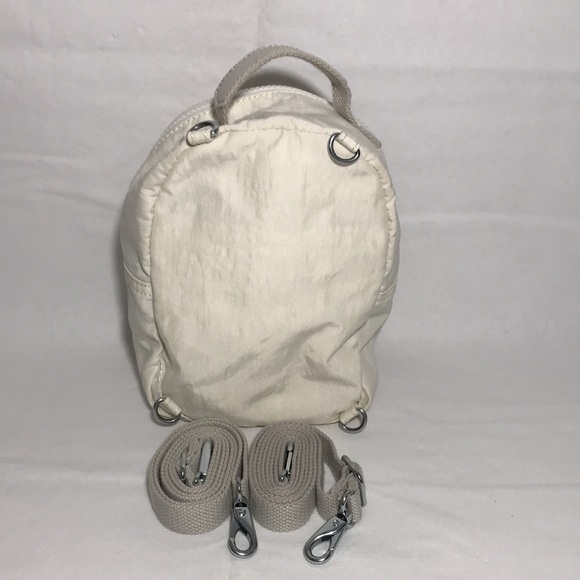 Kipling Brand Mini Off White Convertible Micro Backpack Crossbody Purse Bag - Picture 4 of 10
